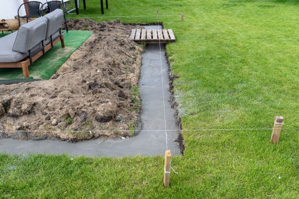 Cement Footer Installation in Elkhart